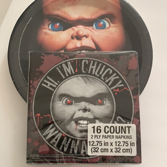 Chucky Doll Paper Plate Set - Picture 1 of 5